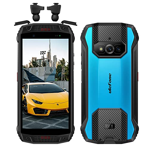 Ulefone Armor 15 4G Móvil Resistente 2022, con Auriculares TWS, 6GB+128GB IP68 Smartphone Todoterreno, 6600mAh, 5.45' HD+, 12MP+13MP, Android 12 Telefono Movil Antigolpes, GPS/NFC/OTG/FM, Azul