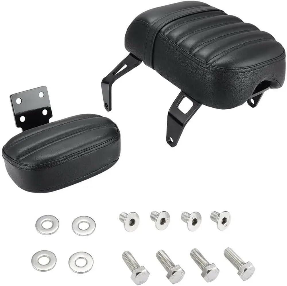 Motorcycle Backrest Pad Kits Motorcycle Passenger for Seat Backrest Cushion with Pad for Compatible for Scout for Bobber 2018-2021