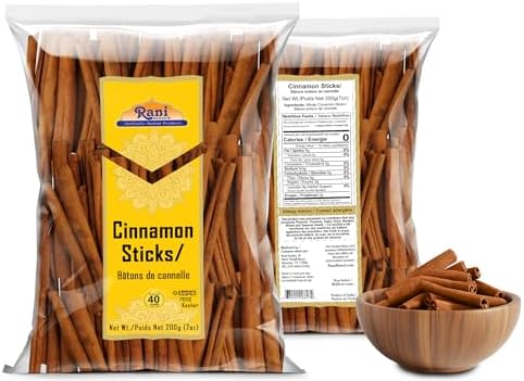 Rani Cinnamon Sticks 7oz (200g) - 36-44 Sticks - Strong Aroma, Perfect for Baking, Cooking & Beverages | 3+ Inches Length - Cassia Saigon Cinnamon from Vietnam | Kosher — view 6