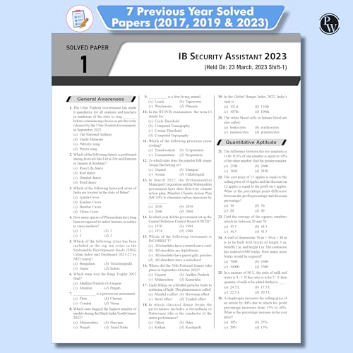 Image of PW All in One IB (Intelligence Bureau) Security Assistant /Executive Tier-1 Exam 2025-26 | Chapterwise Theory, Short Tricks and Exercises | 7 Past Year Papers PYQ (2017, 2019 & 2023) [Paperback] PW (PW)