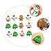 TOYANDONA 60pcs Christmas Cartoon Erasers Set Random Styles Including Santa Reindeer Stationery for Boy Girl for Drawing Pencil Wiping Premium Rubber Material