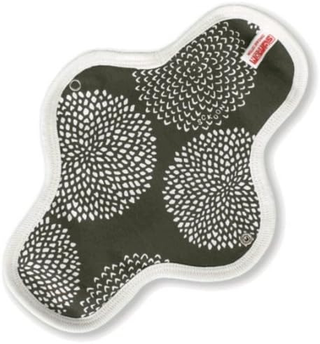 Sckoon Organic Cotton Reusable Cloth Menstrual Pads No-Leak Type Day Size (Firework Gray)