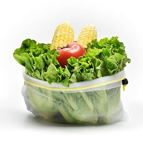 Mipruct 18 Pack Reusable Produce Bags,Reusable Produce Bags For Grocery,See-Through Medium Pack Mesh Bags Washable Grogery Bags,Useful For Storage Fruits,Vegetables,Toys…… #TOP2