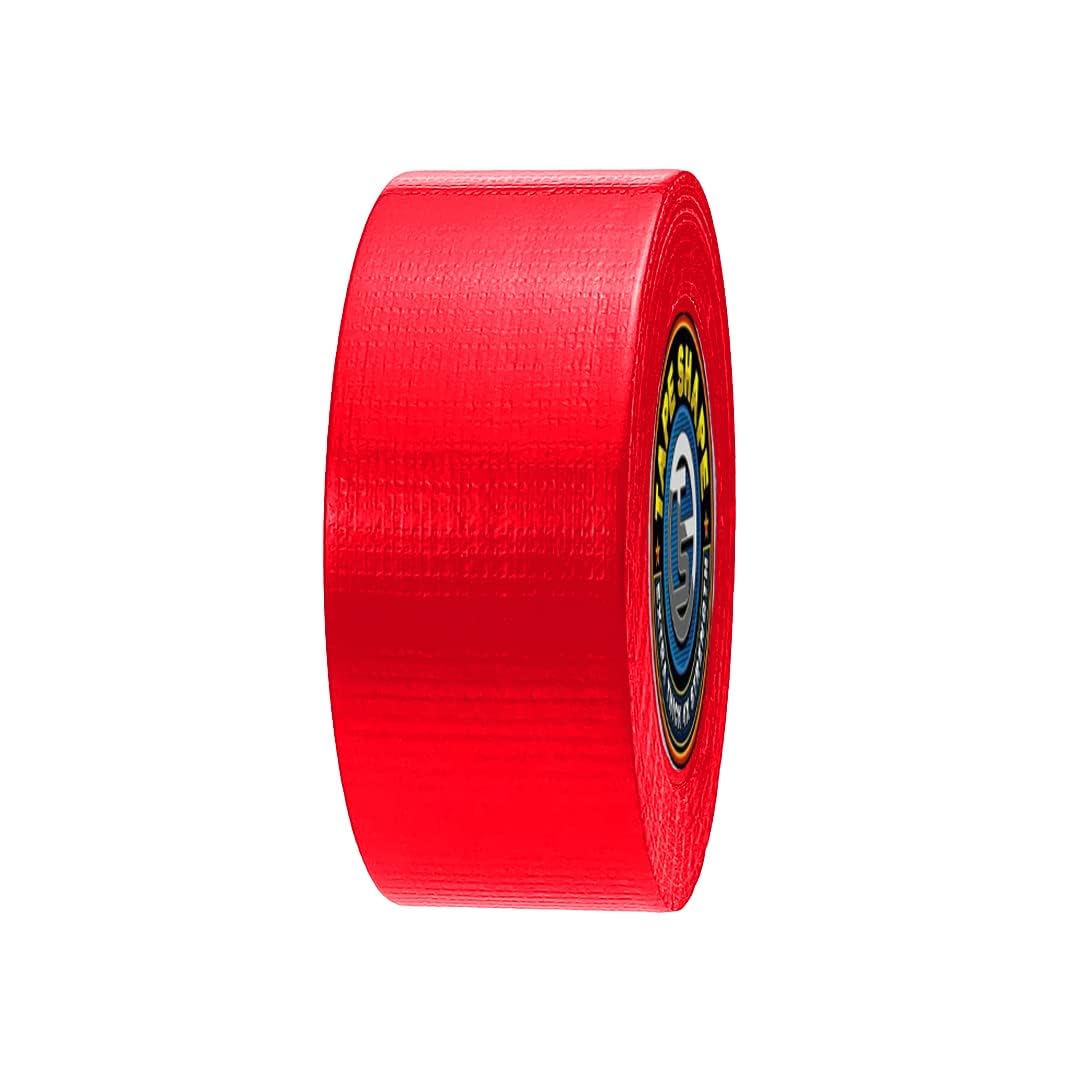 vingardium leviosa VL 3 Rolls Silver Duct Tape 48mm x 45m Heavy Duty Gaffer Tape Water Resistance Ultra Strong Adhesive Cloth Tape Used to Repair Wrap Boxes Indoor/Outdoor (Red, 1 Roll)