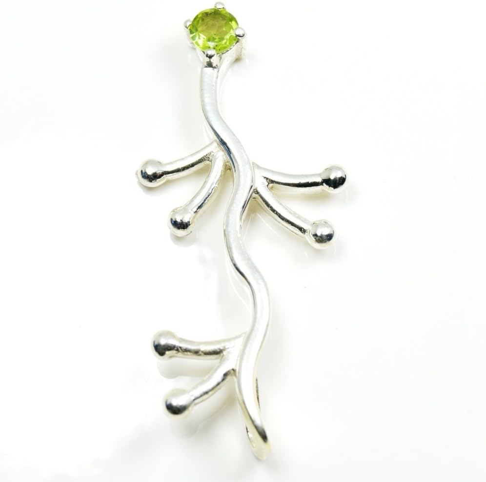 Natural Round Peridot Locket Gemstone Antique 925 Sterling Silver for Birthday Gift