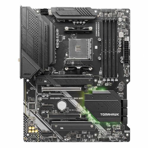 MAG B550 TOMAHAWK MAX WIFI Scheda Madre AMD ATX, AM4 - AMD Ryzen 5000 Ready - DDR4 Boost 5100+MHz/OC, PCIe 4.0 & 3.0 x16, M.2 Gen4 & Gen3, 2.5G LAN, Wi-Fi 6E, B Lluetooth 5. 2 - Scheda madre