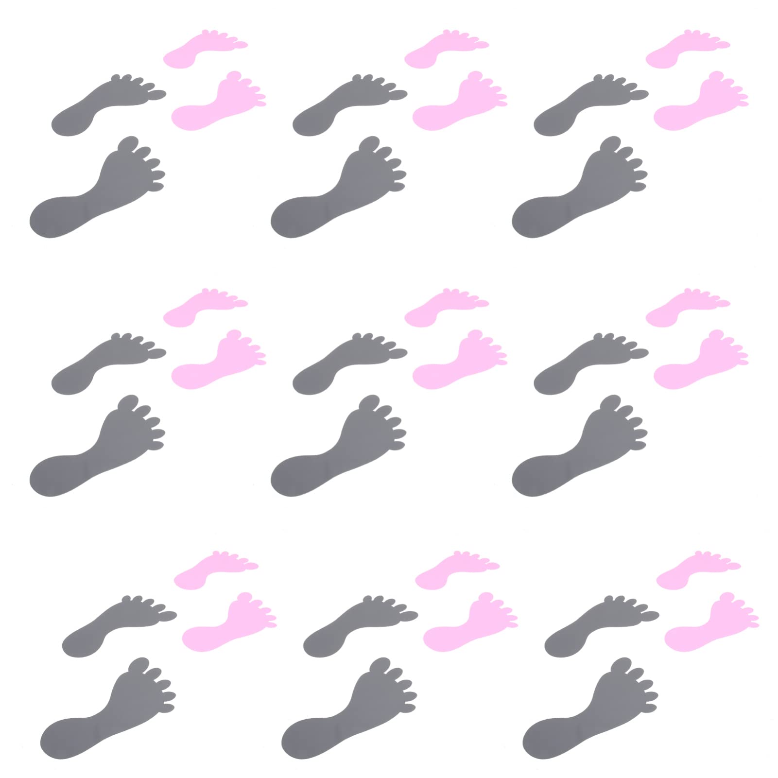 27 Pairs Footprint Floor Decals Colorful Footprint Stickers Self- Adhesive Footprints Stickers Floor Decals for Kids Room Party Nursery Floor Stairs Decor