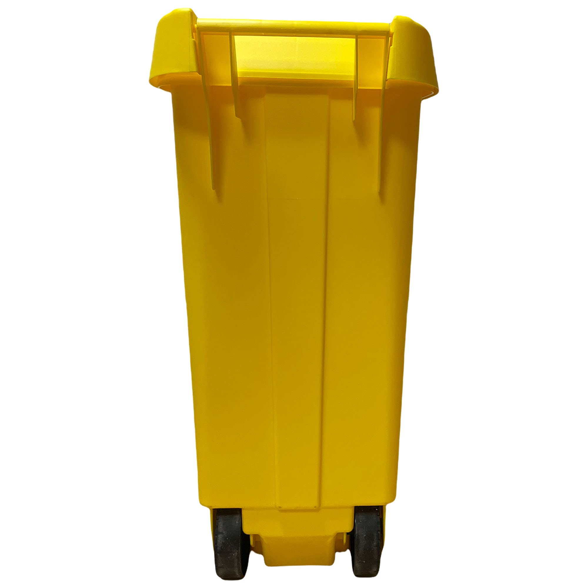Pojemnik Wellhome Recycle 110 litrów, zamknięty pokrywką, idealny do recyklingu tworzyw sztucznych, z kółkami