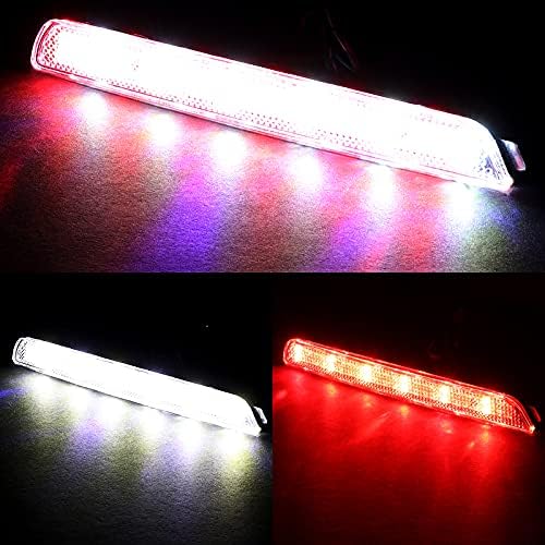 EPARTS LED Rear bumper Stop Brake Light Tail Reflector Marker Lamp 2PCS Pair Fit for 2004 2005 2006 2007 2008 2009 Mazda 3 Mazdaspeed3, Stop light Assemblies, Car Replacement Accessories (Clear Lens)