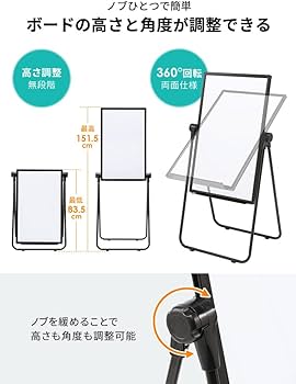 Amazon.co.jp: イーサプライ ホワイトボード 折りたたみ 両面 45×75cm