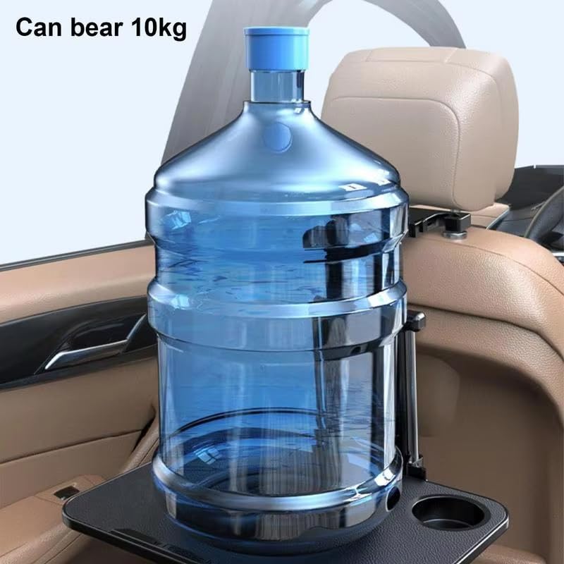 Mesa de Coche Compatible con Hyundai Kona EV, Mesa Plegable para Asientos Traseros Coche con Soporte para Tablet y Portavasos, para Viajes, Trabajo, Comidas,with Phone Mount