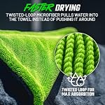 Slick Products Mega Car Drying Towel - 1400 GSM Twisted Loop Microfiber - Image 4