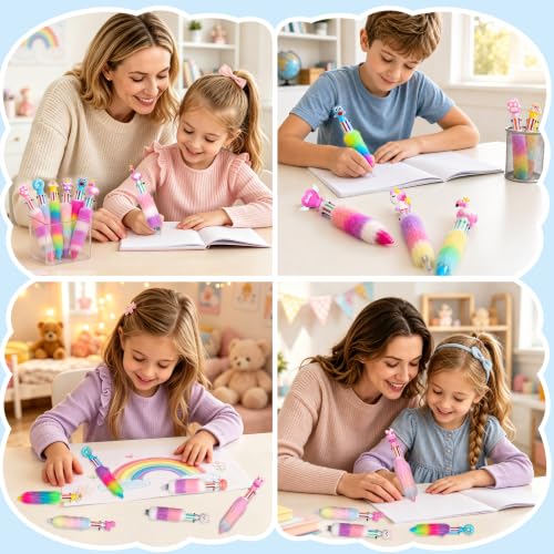 Image of CZWZ 18Pcs Multicolor Pens in One 6-in-1 Cute Pens Bulk for Kids, Ballpoint Pen for Birthdays and Children's Parties, Fun Gifts Assorted Ink Kawaii Pen(Style 1)