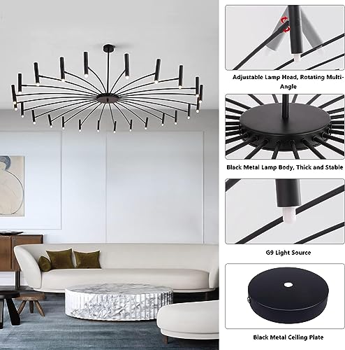 Luminaire suspendu Sputnik 40 têtes pour éclairer efficacement un grand salon - 6