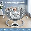GAEZAP Electric Baby Swing for Infants, Portable Infant Swing with Music Speaker, 5 Swing Speeds, Remote Control, for Indoor Use, Newborn Boys & Girls, White #2