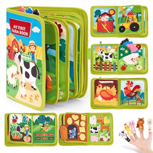 Sinnesspielzeug Für Kleinkinder, Aktivitätsbuch-Design, 23 X 18,5 Cm, -Arbeitsbuch, Früherziehungsspielzeug Im Vorschulalter, Weiche Interaktive Spielstruktur, Für Ruhige Zeit Zu Hause, Auf R