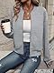 RUISHH Damen Langarm Jacke Casual Bomberjacke Baseball Jacke Reißverschluss Leichte Übergangsjacke Grau L