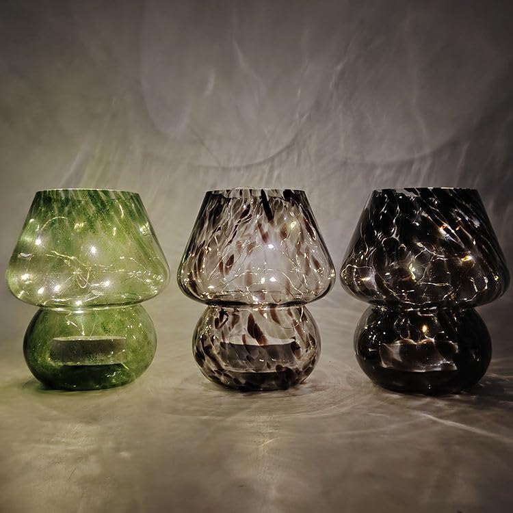 Mushroom Bedside Lamp Modern Art Unique Transparent Waterproof Handmade Candle Stand Easter Night Light Table Lamp Home Decor