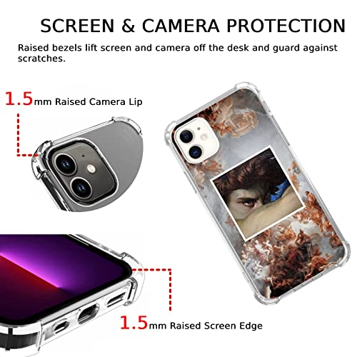 Mabluworqe Fallen Angel Lucifer Aesthetic Artsy Case Compatible With Iphone 11, Pastel Aesthetic Vintage Painting Art Case For Iphone 11 #TOP2