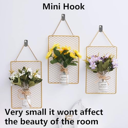 Image of 12PCS J-Shape Wall Mount Hooks, Stainless Steel J Hook, Heavy Duty Single Hole Hanger, Mini J Hook for Hanging Mirror Picture Frames, T-Head
