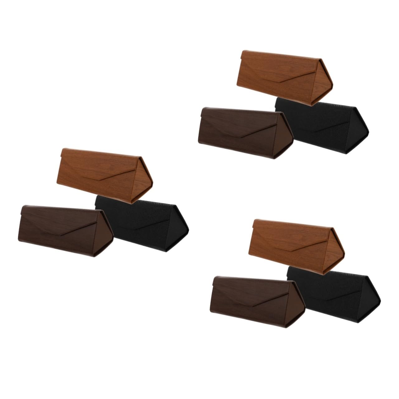 GALPADA 9pezzi Scatola Portaocchiali Design Creativo Custodia Per Occhiali Sole e Ottici Di Pero Di Sandalo Pratica e Salvaspazio