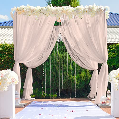 Pardecor Chiffon Backdrop Curtain 29"x120" Chiffon Curtain Panels Chiffon Window Curtains Colorful Sheer Curtains Tulle Sheer Curtains Sheer Voile Fabric Chiffon Overlay Wedding Parties