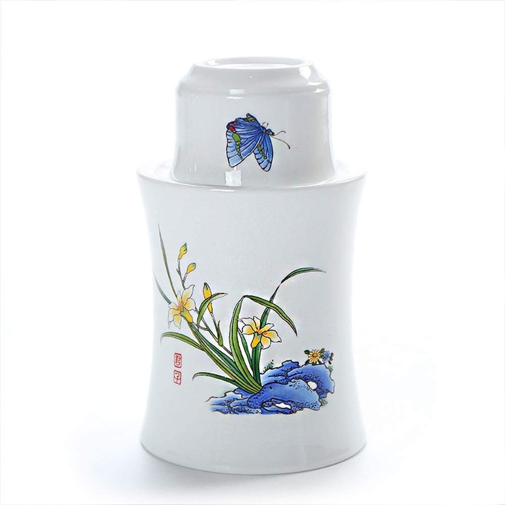 Service à saké en poterie de 3 pièces en porcelaine rétro avec verres à vin japonais