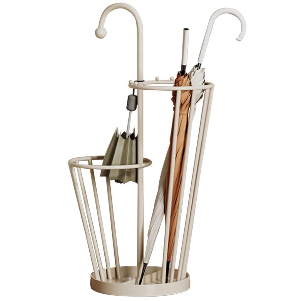 SBJKLYRN umbrella stand, Indoor With Hook Umbrella bucket, Freestanding Large Umbrella Basket, With Drip Tray(A)