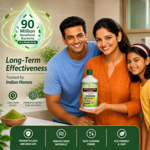 Image of Ecoclean Septic Tank Bacteria Cleaner Liquid, Bio Enzyme