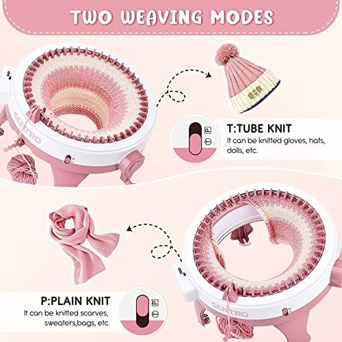 Brimoon 48 Needles Knitting Machine, Smart Weaving Loom Round Knitting Machines With Row Counter For Adults Or Kids，Diy Knit Loom Machine Kit For Hat, Scarves, Gloves, Socks #TOP1