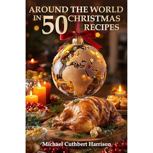 Around the World in 50 Christmas Recipes Audiolibro Por Michael Cuthbert Harrison arte de portada