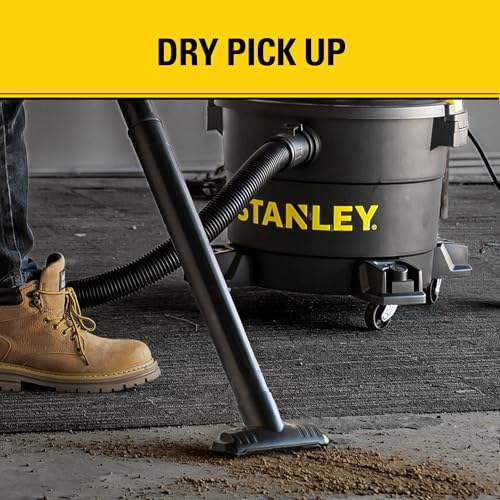 Image of STANLEY 10-Gallon 4 HP Wet /Dry Shop Vacuum Cleaner, Powerful Suction for Home Garage Workshop, 16ft Cleaning Range, Includes Crevice Tool & Accessories, Large Capacity Portable Vac, Model SL18191P