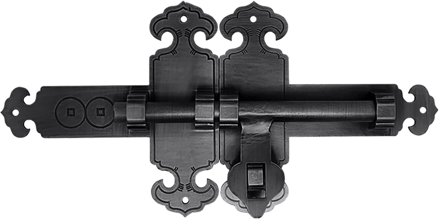 Stainless Steel Sliding Bolt Lock, Slide Bolt Lock, Slid. Door and Gate Latch Multicolor 25-60cm(Black,25cm)
