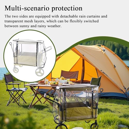 Auvent de protection imperméable pour chariot de camping extérieur - 3