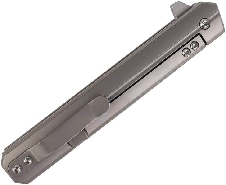 MASALONG Harry and Son kni206 Outdoor camping tactical folding knife EDC Titanium alloy handle, D2 / damascus blade (large)
