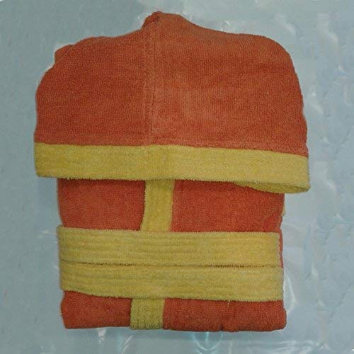 Caleffi Albornoz Niños y Niñas 100% Algodón con Capucha – Albornoz Niña y Albornoz Niño de Rizo Suave y Absorbente – Bata Infantil para Ducha, Piscina o Casa - Da 2 Años a 14 Años