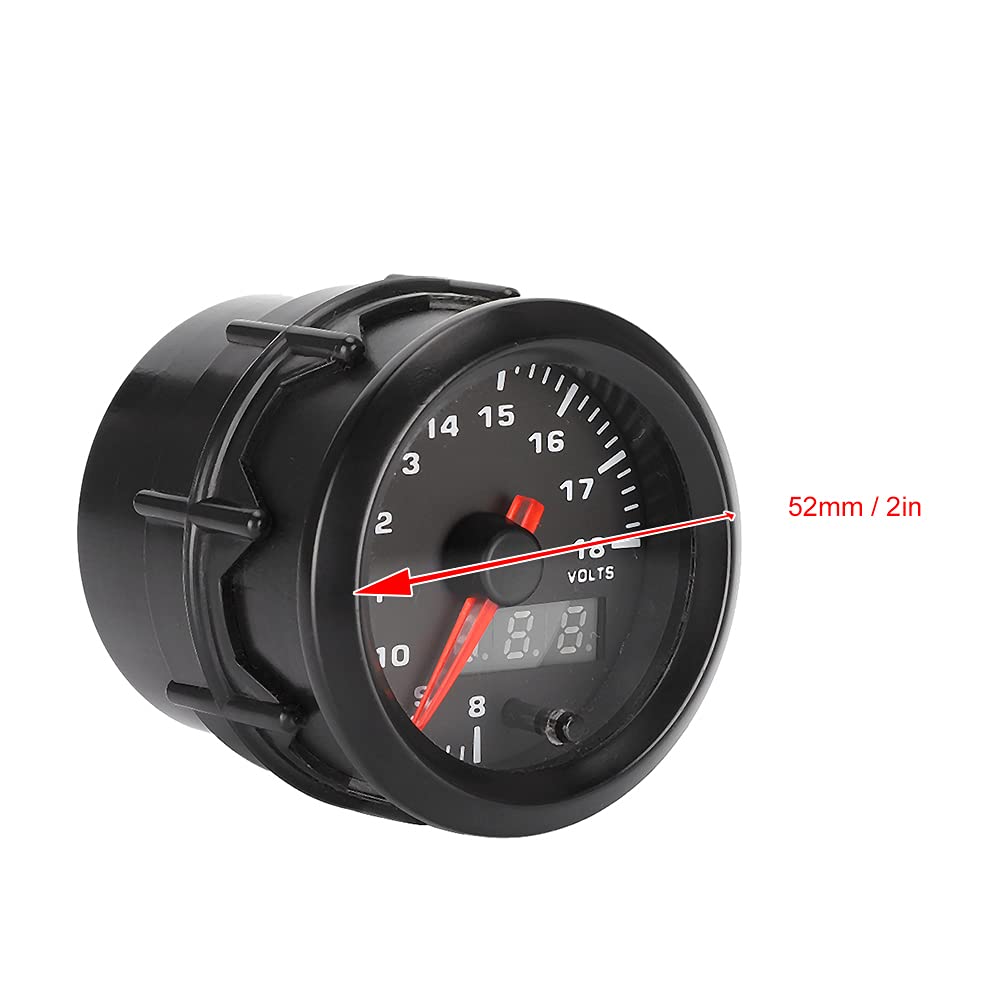 2in 52mm Car Voltmeter Voltage Gauge