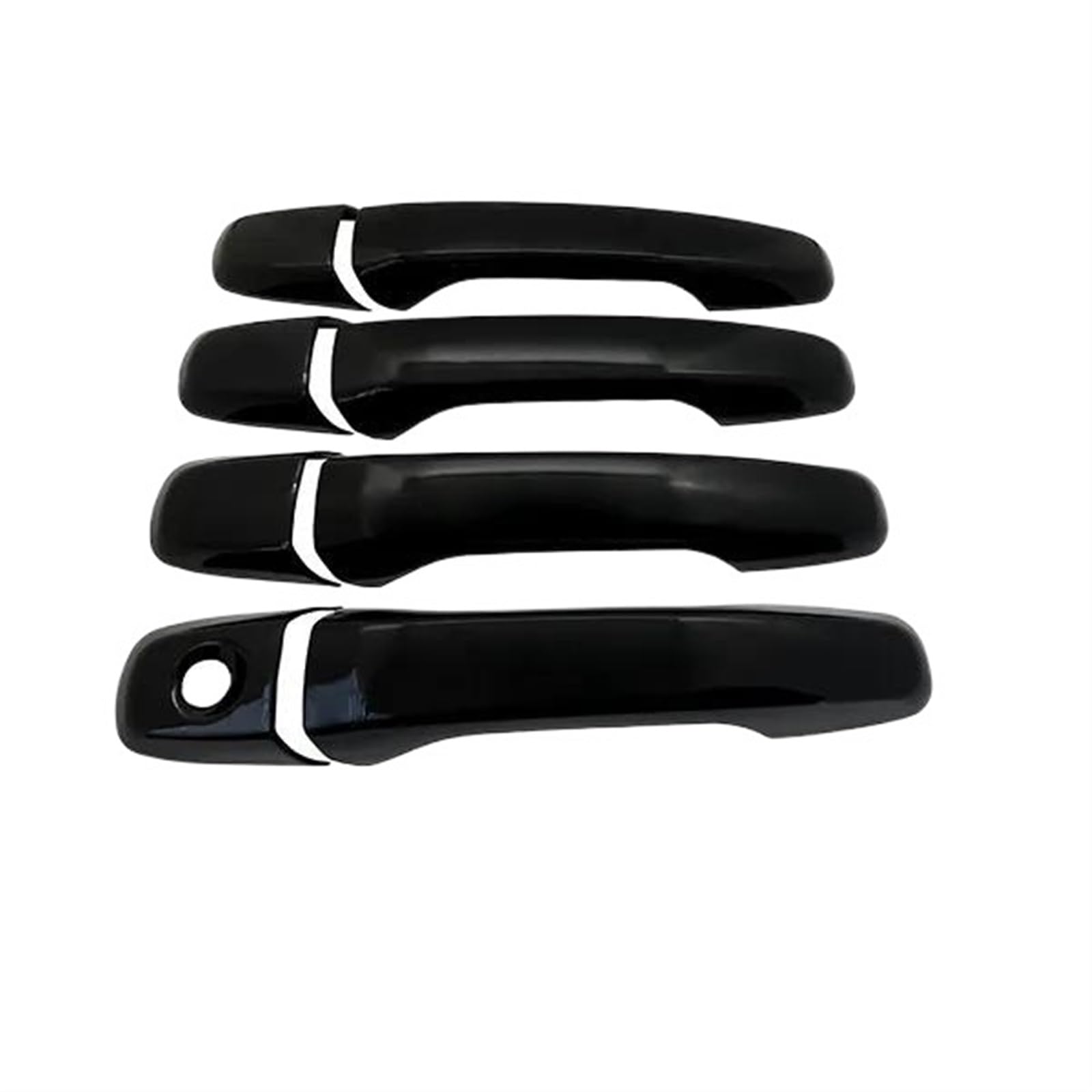 Lzbzhb 4Handle 1 Keyhole Car Exterior Outsidedoor Handle For Explorer U502 2011~2018 Classic Gloss Black For Smart Door Handle Cover Stickers Trim Car Corate Exterior Accessories(4Handle 1 Keyhole)