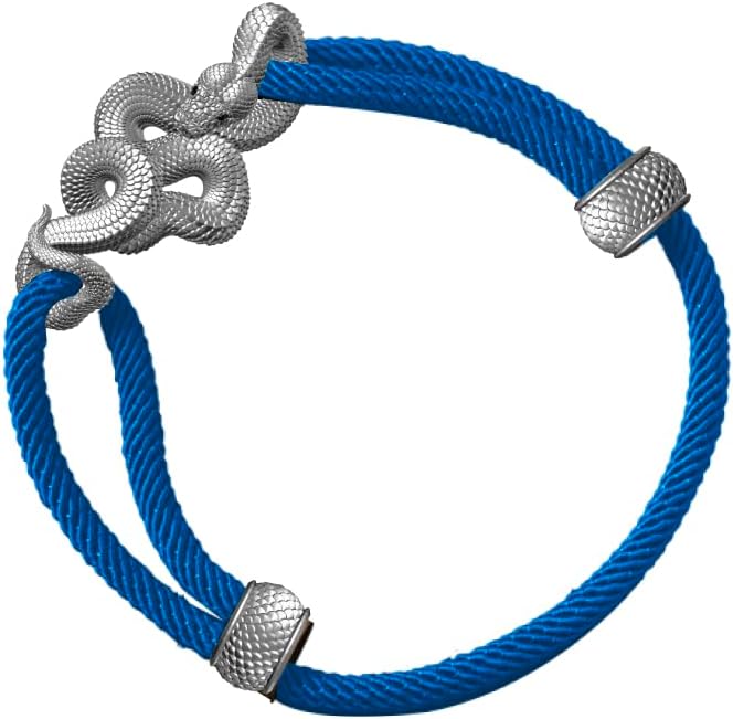 COPPERTIST.WU Silver Snake Rope Bracelet Milan/Braided Rope Adjustable Colourful Handmade Gifts for Men Women 20 Colours M/L