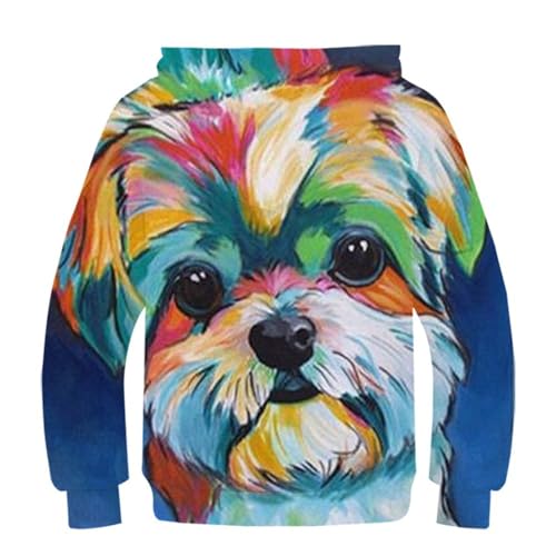 Pull animaux pocket 3D sweat à capuche cadeau idéal ado hiver 8-10 ans