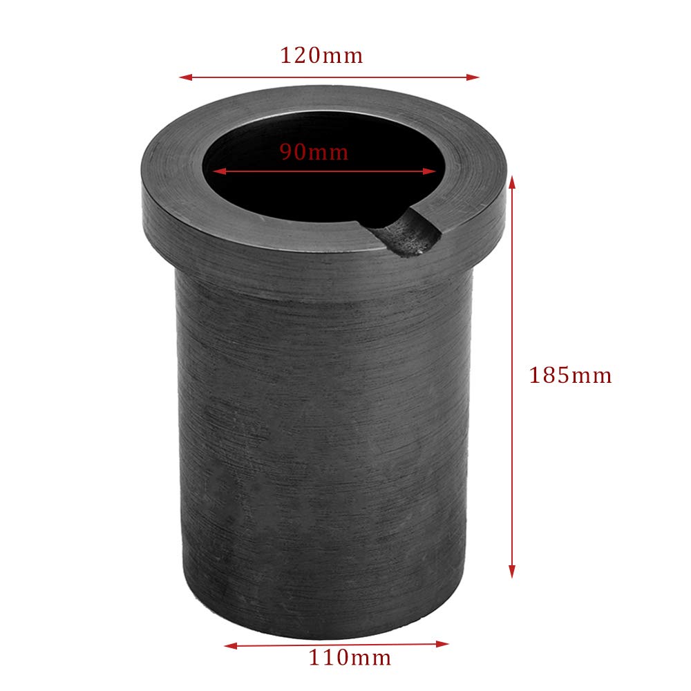 Crisol de Grafito para fundición de Cobre de Joyas de Oro Refinación Horno, 8 kg de Capacidad,Graphite