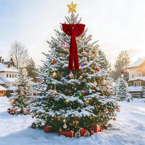 Lazos de Navidad rojos para decorar chimeneas y solucionar rincones vacíos en interiores 4