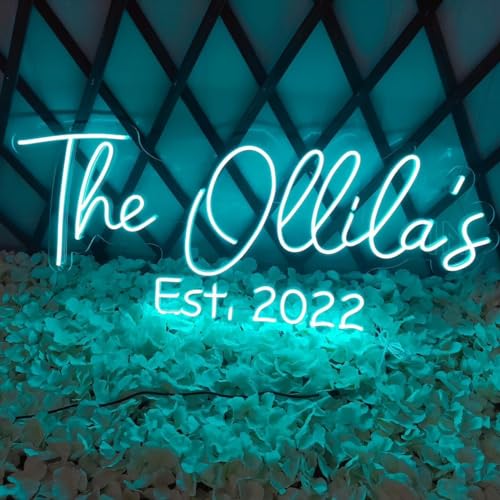 Image of Custom Neon Signs, Neon Sign Customizable for Wall Decor, Personalized Neon Sign for Wedding Birthday Party Gift Party Bar Game Room Home Business Shop Name Logo Neon Sign (2 Lines)