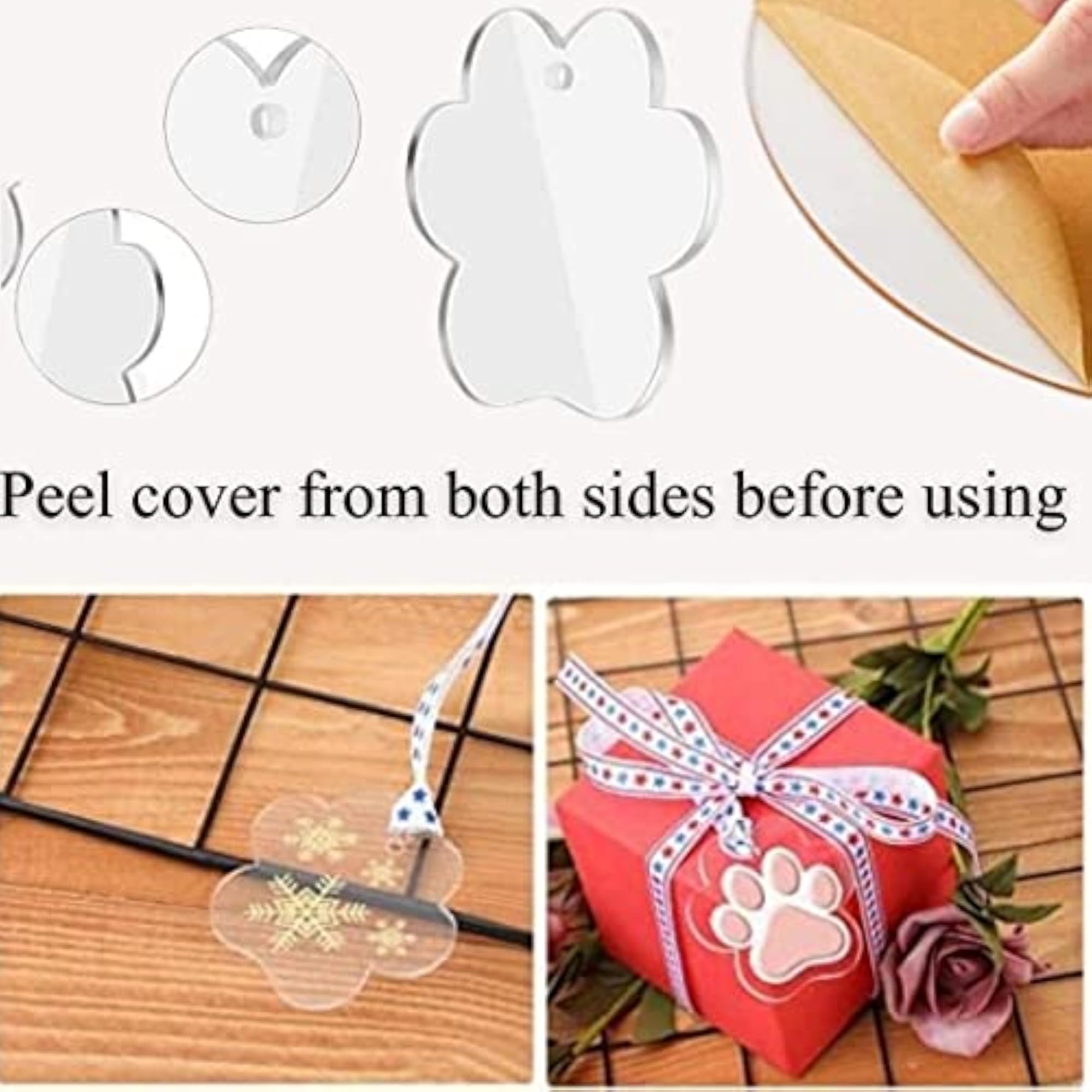 Acrylic Paw Shape Blank Cutout, 30pc Pack