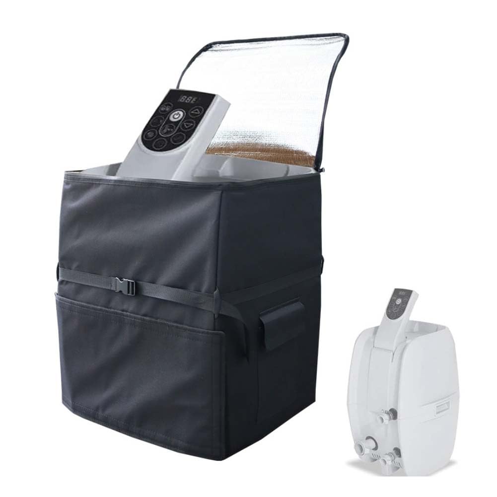 Funda protectora de aluminio con cremallera para bomba de calefacción de spa, cubierta aislante resistente a la intemperie para bombas de bañera de masaje en villas y hoteles, color negro
