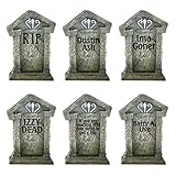 VictoryStore Yard Sign Outdoor Lawn Decorations - Fake Tombstones Graveyard Gravestones - Halloween Yard Decoration - Set of 6, 21.3 inches X 14.8 inches
