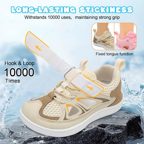 Image of JOINFREE Toddler Sandals Kids Wide Girls Boys Aqua Athletic Sneakers Barefoot Beach Sandals Quicky-Dry Non-slip Outdoor Water Sports Hiking Sandals Summer Water Shoes for Pool River Swim