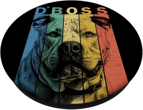 Miniatura 2 de The Funny Dogo Argentino Boss Mom Dad Dog Lover PopSockets Standard PopGrip