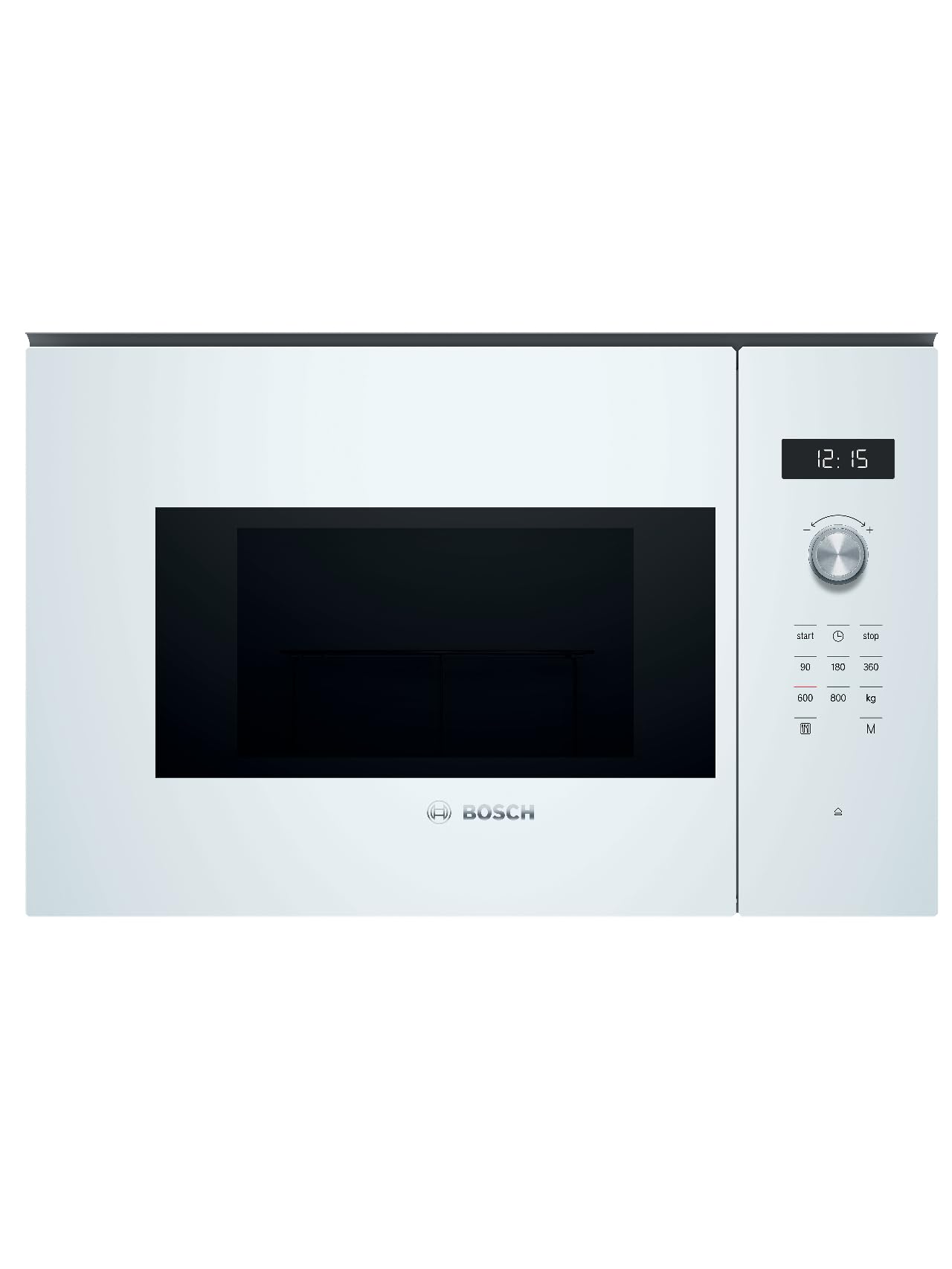 Bosch Blanco - Microondas Integrable, 60 Cm, 800 W, 7 Programas Automáticos, Iluminación Led, Bfl524mw0