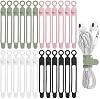24 Piezas Organizador de Cables de Silicona para Auriculares, Cargador de Teléfono, Cables de Computadora, Ataduras Reutilizables para Hogar, Oficina, Cocina, Escuela (4 Colores) 2